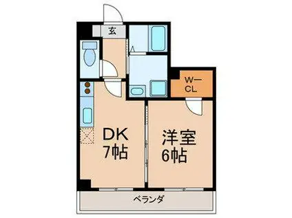 SAKURA(1DK/3階)の間取り写真