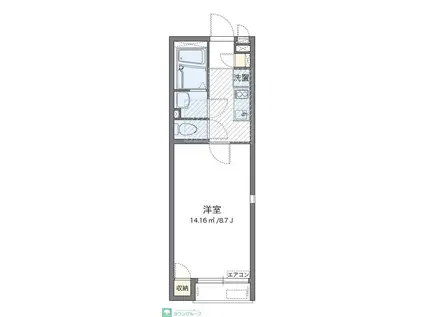 レオネクストクレール(1K/1階)の間取り写真