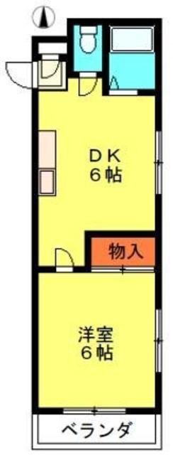 コーポエンドレス(1DK/2階)の間取り写真