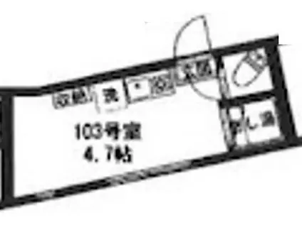 アーバンプレイス新中野VII(ワンルーム/1階)の間取り写真