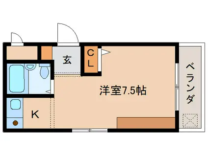 メゾン ホリヤマ(ワンルーム/1階)の間取り写真