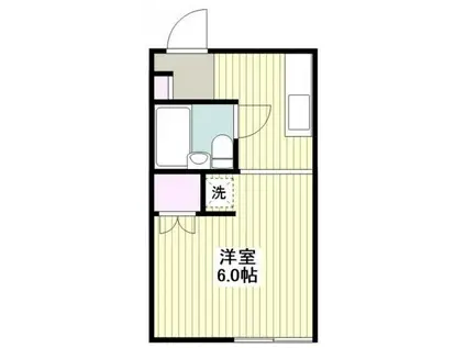 メゾンサンシャイン百合ヶ丘(1K/1階)の間取り写真
