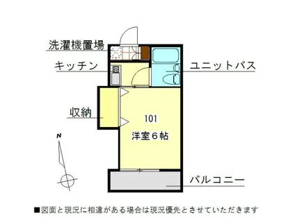 サニープレイスS(1K/2階)の間取り写真