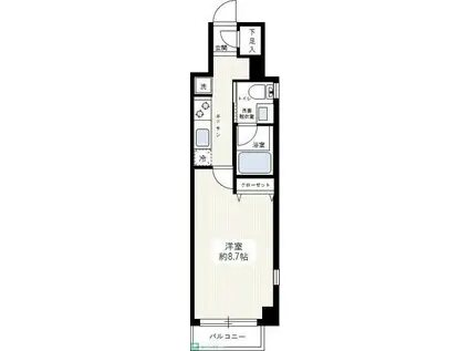 カスタリア神保町(1K/10階)の間取り写真