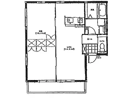 BONHEURTI(2LDK/1階)の間取り写真