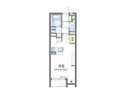 ラ フォンテ(ワンルーム/2階)の間取り写真