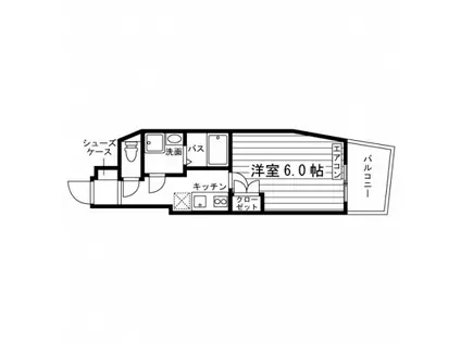 レジディア高島平(ワンルーム/1階)の間取り写真