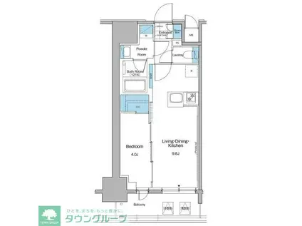 ルフォンプログレ秋葉原マークス(1LDK/8階)の間取り写真
