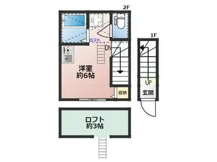 マティコートつつじヶ丘(ワンルーム/2階)の間取り写真