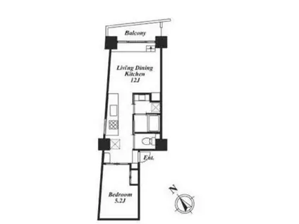 レジディア目黒III(1LDK/3階)の間取り写真