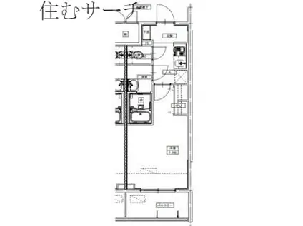 S-RESIDENCE四日市駅前COULEUR(1K/11階)の間取り写真