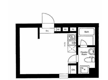8-BONS‐OMORI‐NISHI(1K/5階)の間取り写真