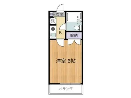 ボナールタムラ(1K/2階)の間取り写真