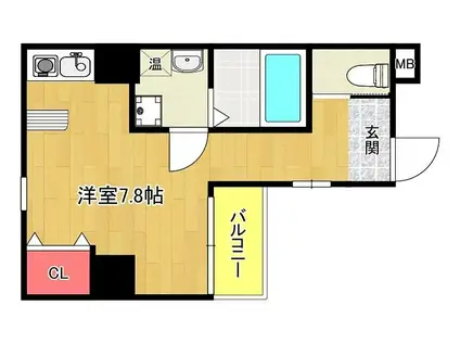 ボナールIZUMI(ワンルーム/5階)の間取り写真