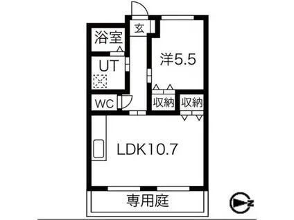 プリマヴェーラ・ワン(1LDK/1階)の間取り写真