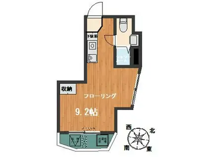 アーバンハイツ要町(ワンルーム/4階)の間取り写真