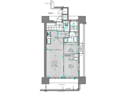 リブレスト三条リバーコート(2LDK/10階)の間取り写真