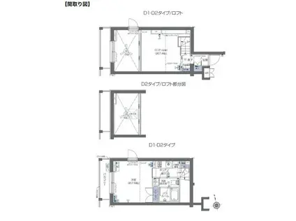 ZOOM六本木(1K/2階)の間取り写真