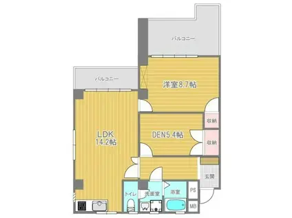コーポ棕梠(1SLDK/3階)の間取り写真
