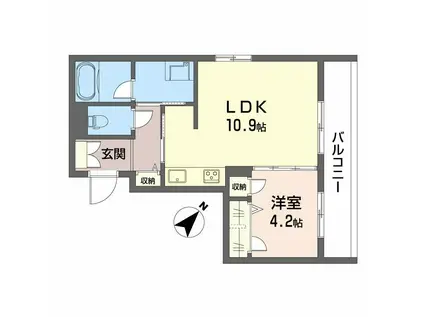 シャーメゾン アルメリア(1LDK/1階)の間取り写真