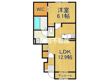 カーサ・アラーキデ II(1LDK/1階)の間取り写真