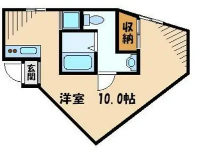 ＪＲ京浜東北線 赤羽駅 徒歩13分 3階建 築16年(1K/3階)の間取り写真