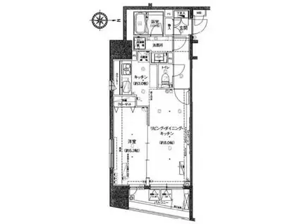 ハーモニーレジデンス両国テラス(1LDK/11階)の間取り写真