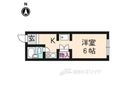 パインフィールド北白川1(1K/3階)の間取り写真