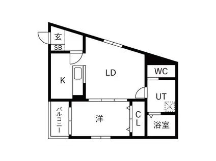 THE GARDEN 金山(1LDK/2階)の間取り写真