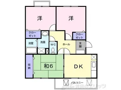 リヴ・エファート(3DK/3階)の間取り写真