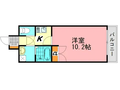 ルシエル仁保新町(1K/5階)の間取り写真