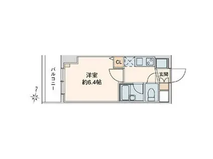 RIDGE堀田(1K/5階)の間取り写真