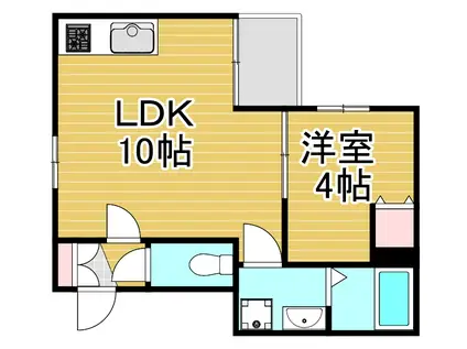 KPLUSI(1LDK/1階)の間取り写真