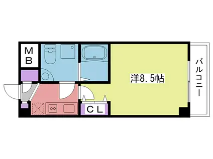 セレニテ甲子園(1K/5階)の間取り写真
