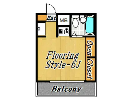 ニットーコーポ(1K/4階)の間取り写真