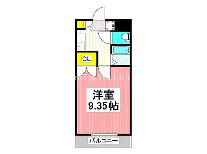 桜ビル新大江(1K/4階)の間取り写真