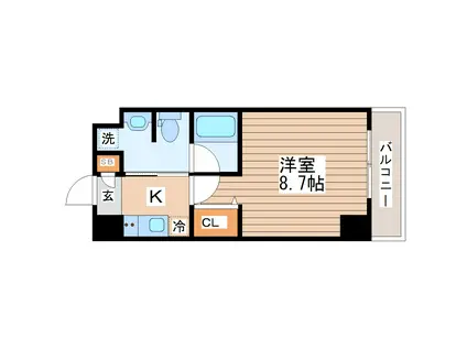 エルスタンザ仙台八幡(1K/2階)の間取り写真
