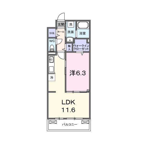 グランウエスト・J(1LDK/3階)の間取り写真