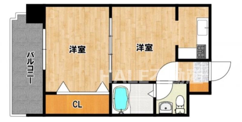 エステートモア平尾センティモ(2K/9階)の間取り写真