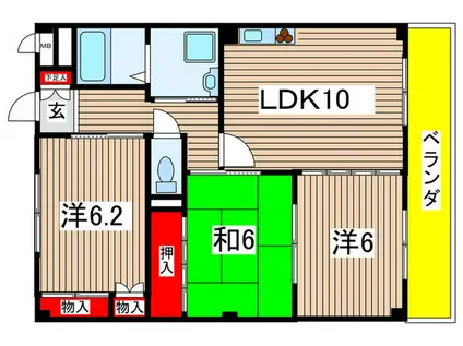 クレストステージ・洋(3LDK/2階)の間取り写真
