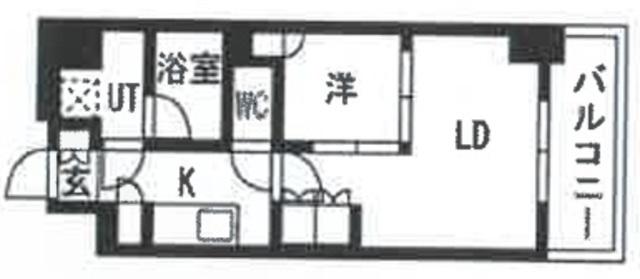 ウエリスアーバン守口(1LDK/4階)の間取り写真