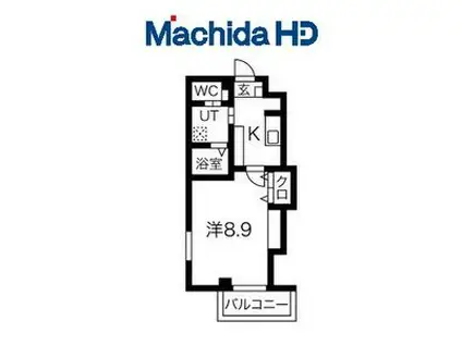 エヌエムスワサントセット・ウエスト(1K/3階)の間取り写真