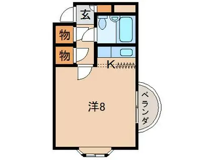 プルミエールメゾン日前宮(ワンルーム/4階)の間取り写真