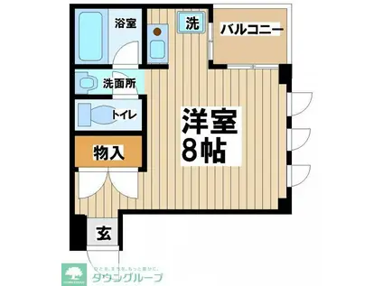 松村マンションA棟(1K/3階)の間取り写真