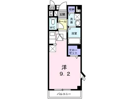 リフティ井上A(ワンルーム/1階)の間取り写真