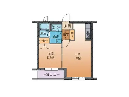 ハートフルタウンAI(1LDK/3階)の間取り写真