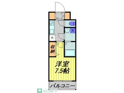 RHK南与野3(1K/3階)の間取り写真