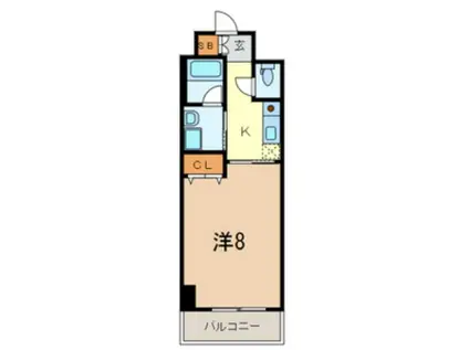 アドリア フレスカ(1K/4階)の間取り写真