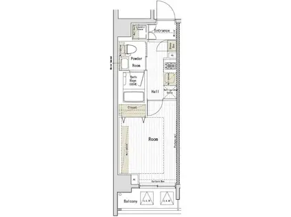 マキシヴ鶴見(1K/3階)の間取り写真