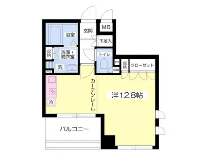 ヴィヴァン綱島(ワンルーム/6階)の間取り写真